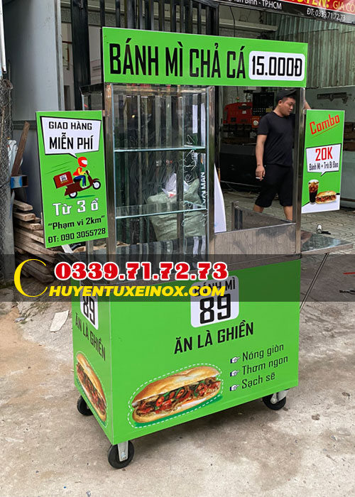 xe bán bánh mì xôi