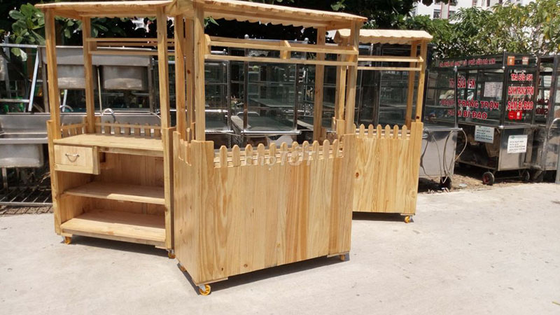 Chất liệu xe cafe - vật liệu tốt sản xuất xe cafe 2 Xe gỗ bán cafe